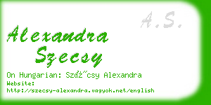 alexandra szecsy business card